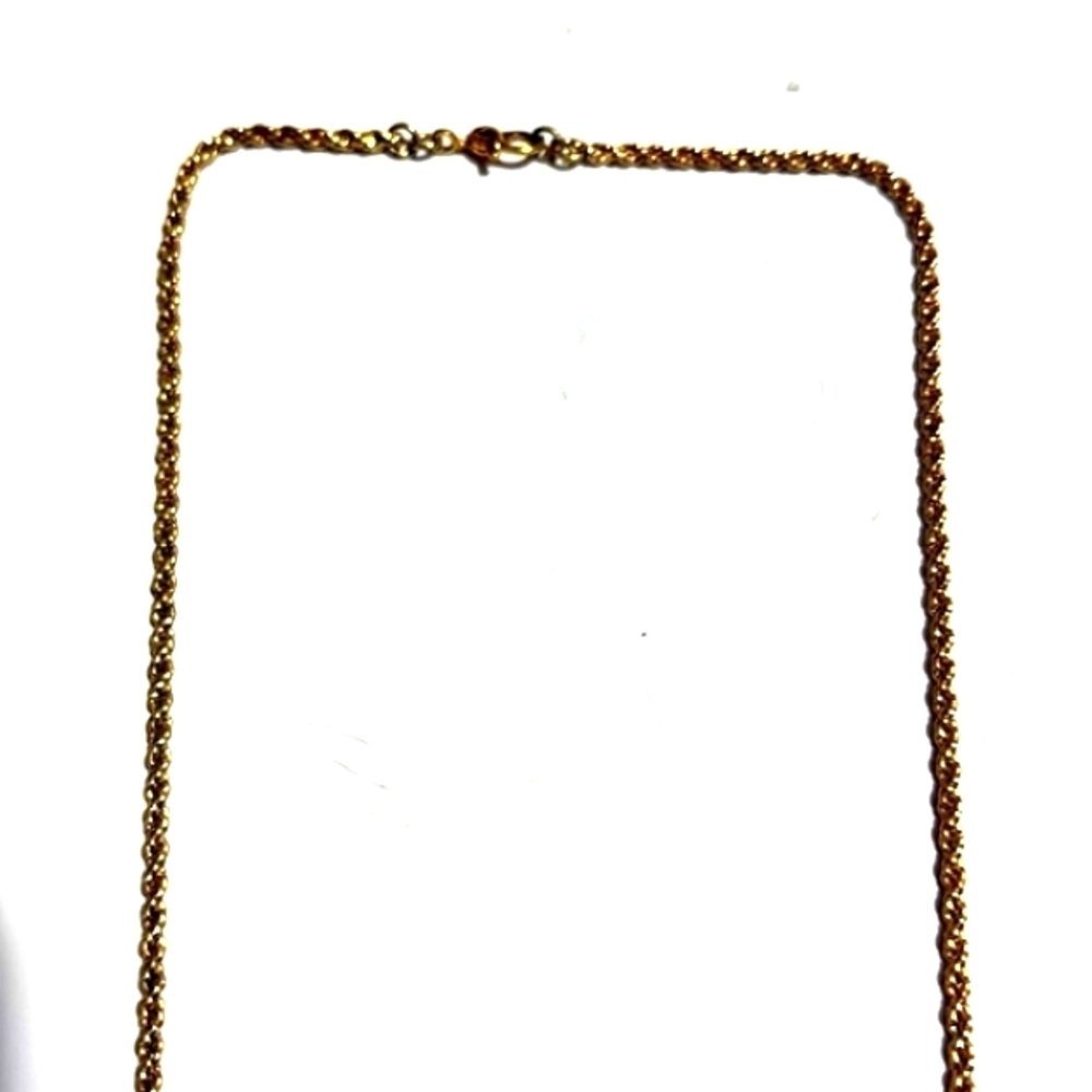 MONET VINTAGE ABSTRACT WINGS GOLD-TONE AND BLACK ENAMEL 16" NECKLACE - Picture 4 of 9